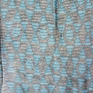 Leichte, gestrickter Schal ,mit Sternmuster ,schwarz ,t&uuml;rkis