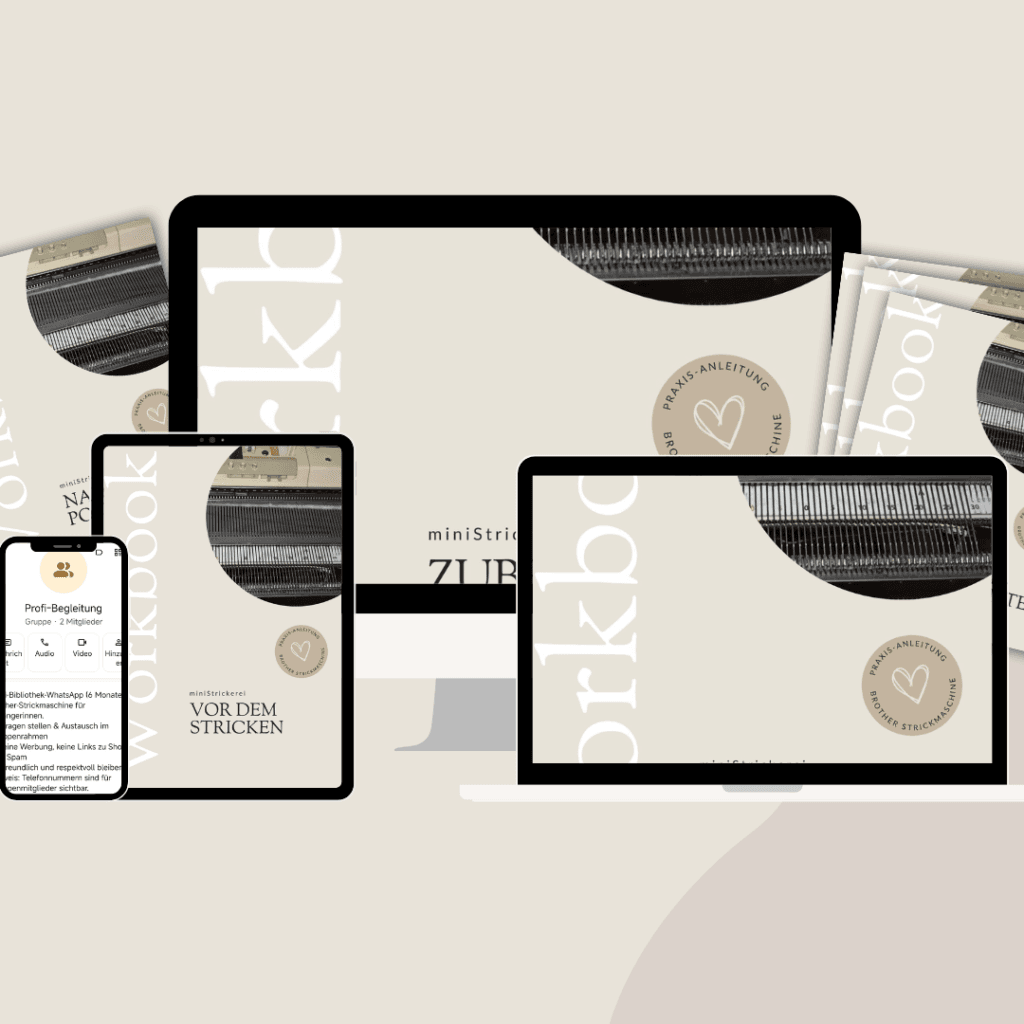 Profi‑Bibliothek + WhatsApp – Brother Strickmaschine (alle PDFs für Anfängerinnen)